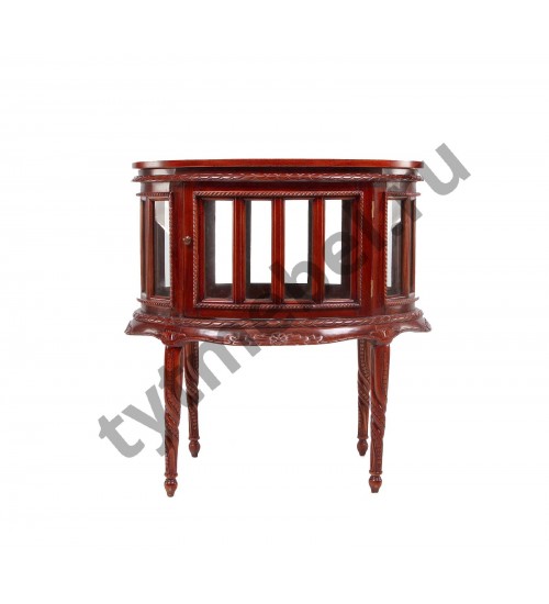 MJ-477 Чайный столик с резными ножками (массив красного дерева) Antique (вишня) 73х50х80 см MJ-477 Чайный столик с резными ножками (массив красного дерева) Antique (вишня) 73х50х80 см